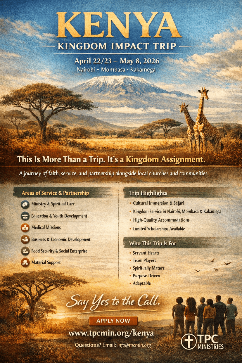 Kenya Kingdom Impact Trip 2026 Flier